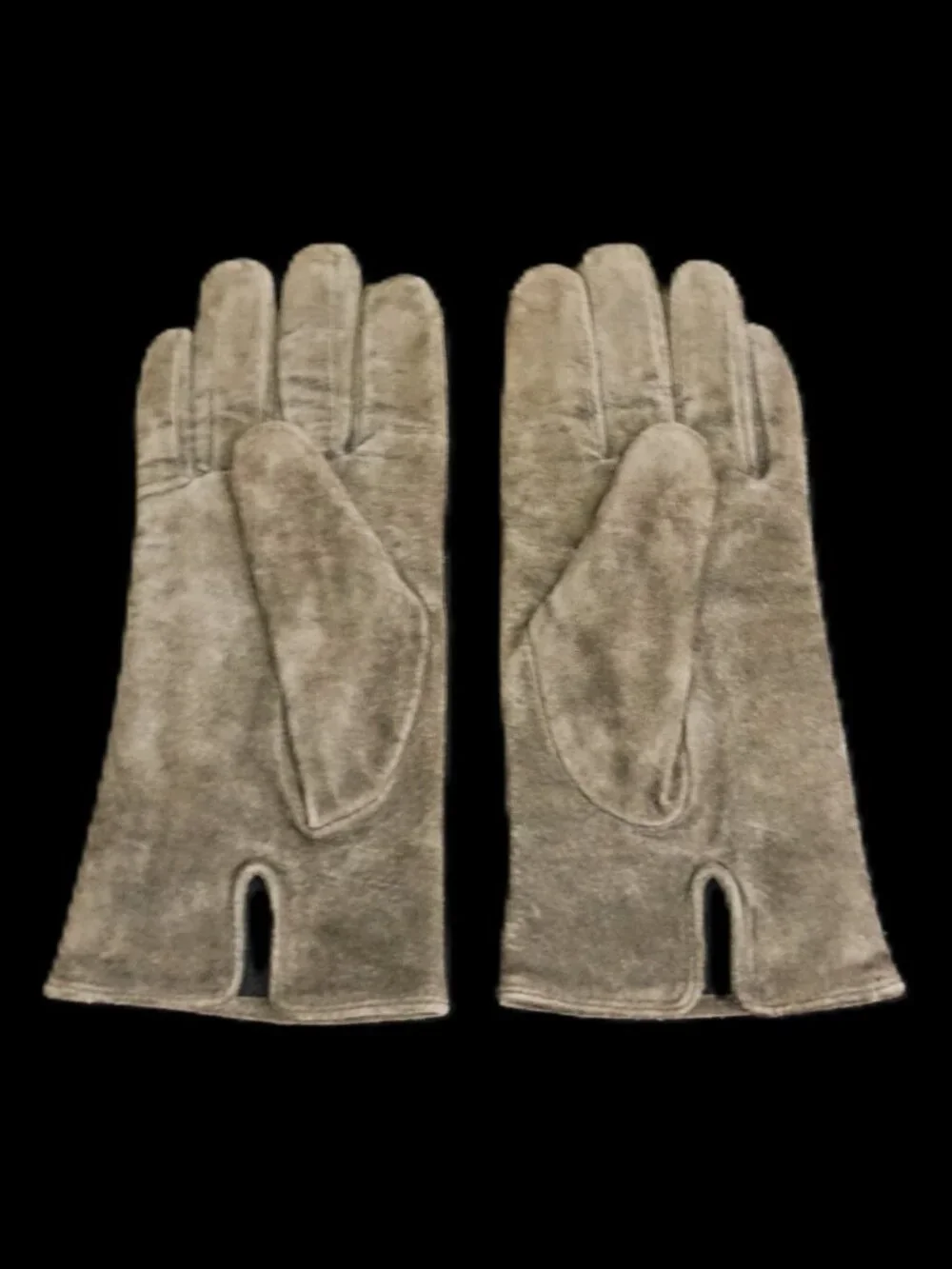 Vintage Isotoner Brown Suede Gloves Women’s Medium Genuine Leather - Picture 3 of 6